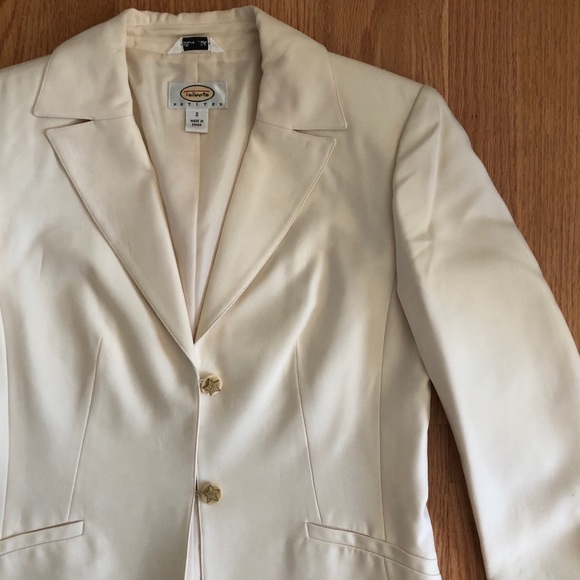 Talbots Ivory Silk Blazer - Picture 2 of 6